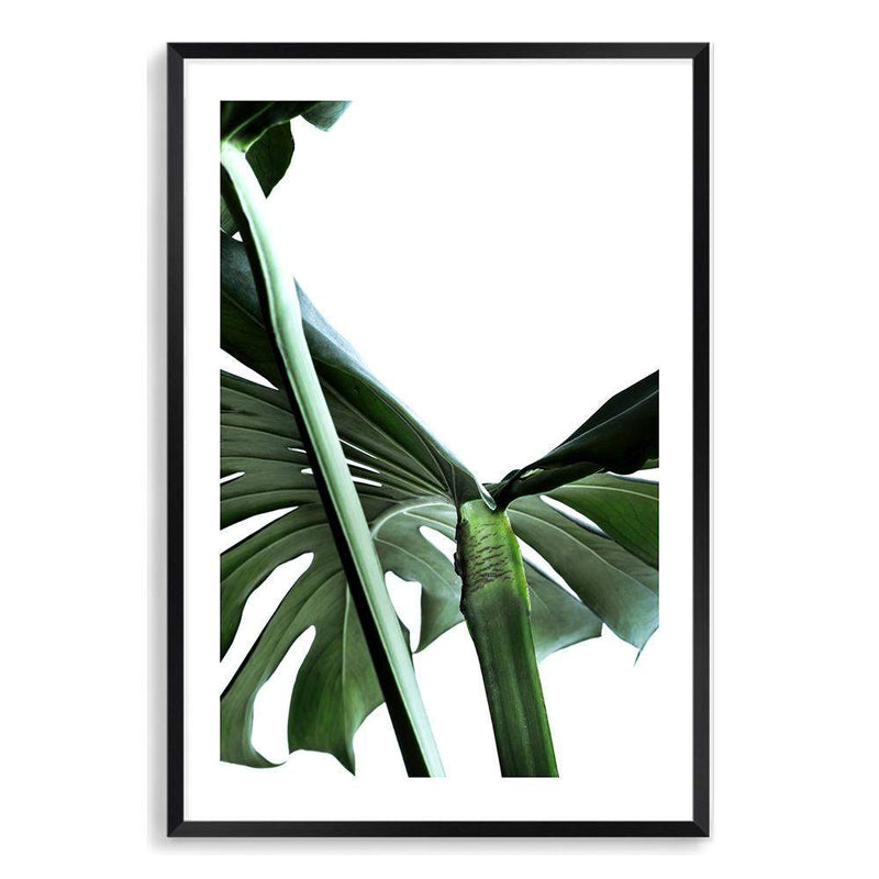 Monstera Leaves IIIII-The Paper Tree-botanical,dark green,green,jungle,leaf,leaves,minimal,modern,monstera,portrait,premium art print,scandi,wall art,Wall_Art,Wall_Art_Prints