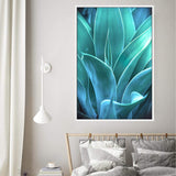 Teal Agave II-The Paper Tree-AGAVE,blue,botanical,cacti,cactus,colourful,portrait,premium art print,succulent,teal,vibrant,wall art,Wall_Art,Wall_Art_Prints