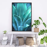 Teal Agave II-The Paper Tree-AGAVE,blue,botanical,cacti,cactus,colourful,portrait,premium art print,succulent,teal,vibrant,wall art,Wall_Art,Wall_Art_Prints