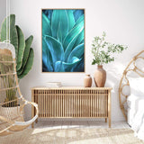 Teal Agave II-The Paper Tree-AGAVE,blue,botanical,cacti,cactus,colourful,portrait,premium art print,succulent,teal,vibrant,wall art,Wall_Art,Wall_Art_Prints