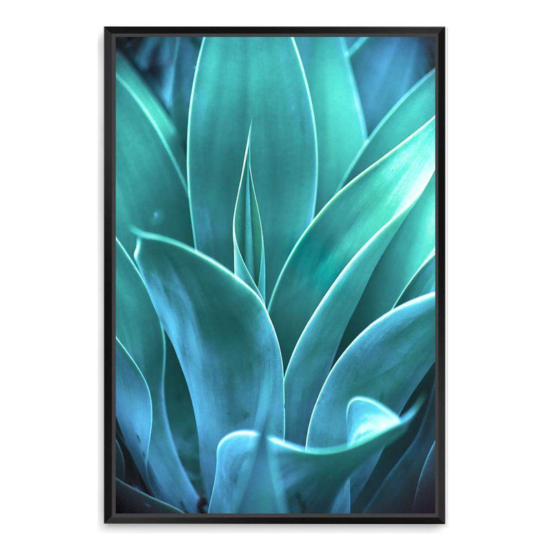 Teal Agave II-The Paper Tree-AGAVE,blue,botanical,cacti,cactus,colourful,portrait,premium art print,succulent,teal,vibrant,wall art,Wall_Art,Wall_Art_Prints