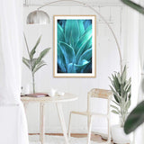 Teal Agave II-The Paper Tree-AGAVE,blue,botanical,cacti,cactus,colourful,portrait,premium art print,succulent,teal,vibrant,wall art,Wall_Art,Wall_Art_Prints