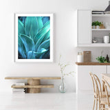 Teal Agave II-The Paper Tree-AGAVE,blue,botanical,cacti,cactus,colourful,portrait,premium art print,succulent,teal,vibrant,wall art,Wall_Art,Wall_Art_Prints