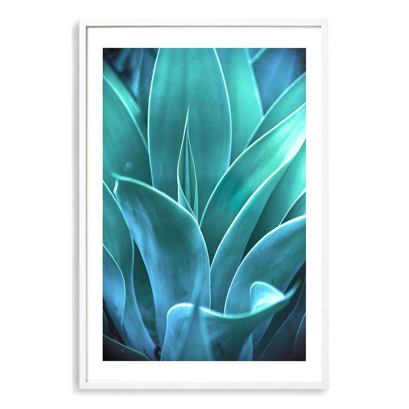 Teal Agave II-The Paper Tree-AGAVE,blue,botanical,cacti,cactus,colourful,portrait,premium art print,succulent,teal,vibrant,wall art,Wall_Art,Wall_Art_Prints