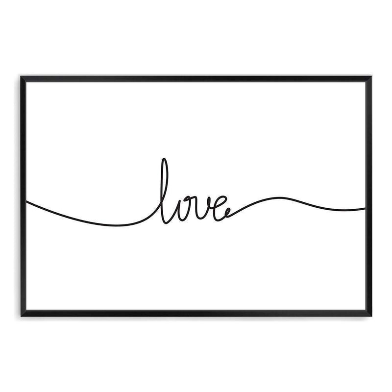 Love Line II-The Paper Tree-black & white,black and white,boho,hamptons,love,monochrome,neutral,portrait,premium art print,quote,text,typography,wall art,Wall_Art,Wall_Art_Prints