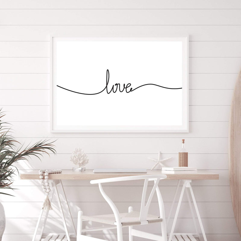 Love Line II-The Paper Tree-black & white,black and white,boho,hamptons,love,monochrome,neutral,portrait,premium art print,quote,text,typography,wall art,Wall_Art,Wall_Art_Prints