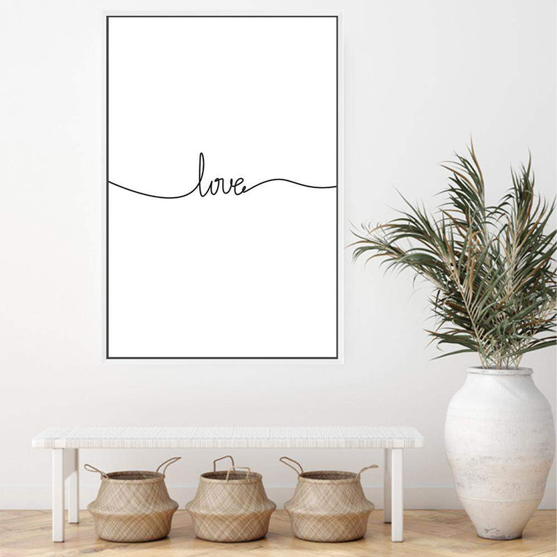 Love Line-The Paper Tree-black & white,black and white,boho,hamptons,love,monochrome,neutral,portrait,premium art print,quote,text,typography,wall art,Wall_Art,Wall_Art_Prints