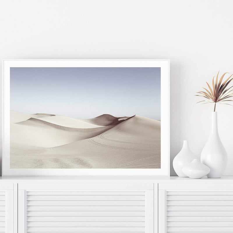 Californian Desert-The Paper Tree-Art_Prints,Artwork,blue,bohemian,boho,Californian desert,desert,Designer,horizon,landscape,moroccan,moroccan desert,morocco,muted tone,NEUTRAL,premium art print,sand dunes,TAN,wall art,Wall_Art,Wall_Art_Prints