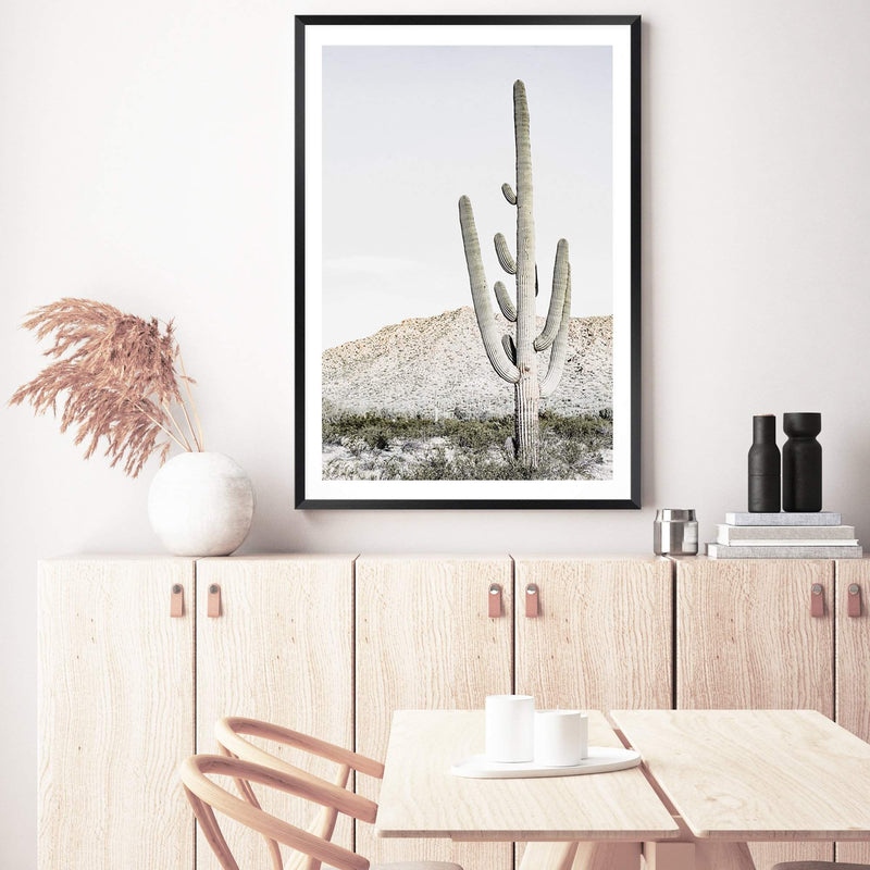 Desert Cactus-The Paper Tree-bohemian,boho,botanical,CACTUS,california,californian desert,desert,desert tree,muted tone,nature,neutral,portrait,premium art print,sand,wall art,Wall_Art,Wall_Art_Prints