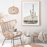 Desert Cactus-The Paper Tree-bohemian,boho,botanical,CACTUS,california,californian desert,desert,desert tree,muted tone,nature,neutral,portrait,premium art print,sand,wall art,Wall_Art,Wall_Art_Prints