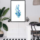 Blue Coral-The Paper Tree-Art_Prints,Artwork,BEACH,blue,blue coral,coastal,COASTAL ART,coral,Designer,HAMPTONS,portrait,premium art print,wall art,Wall_Art,Wall_Art_Prints