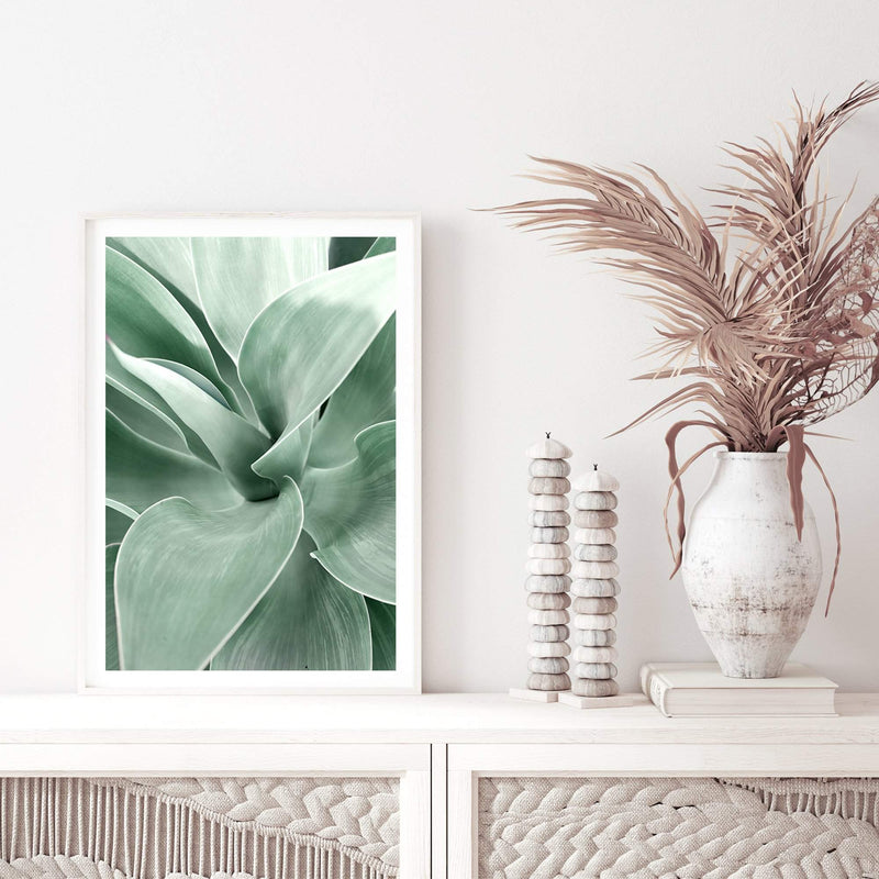 Agave-The Paper Tree-agave,botanical,cacti,cactus,colourful,green,leaf,muted tone,portrait,premium art print,succulent,wall art,Wall_Art,Wall_Art_Prints,web