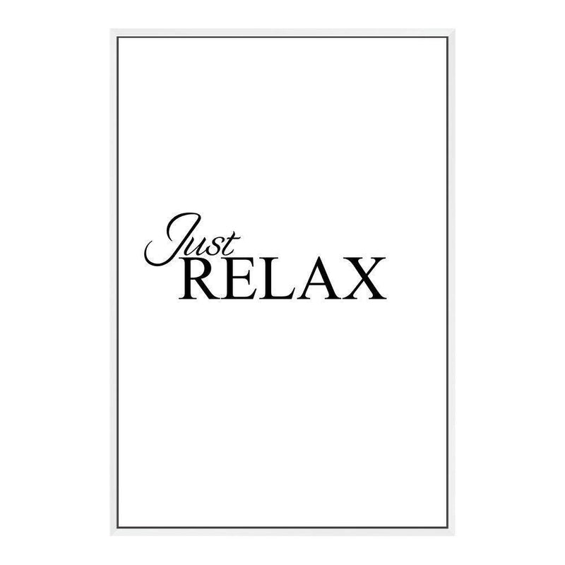 Just Relax-The Paper Tree-black & white,black and white,boho,hamptons,just relax,meditation,monochrome,motivational,neutral,portrait,premium art print,quote,relax,text,typography,wall art,Wall_Art,Wall_Art_Prints