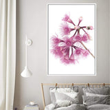 Native Gum Wildflower III-The Paper Tree-australian native,floral,flower,flowers,gum leaves,gum tree,native flowers,portrait,premium art print,purple,wall art,Wall_Art,Wall_Art_Prints,wild flowers