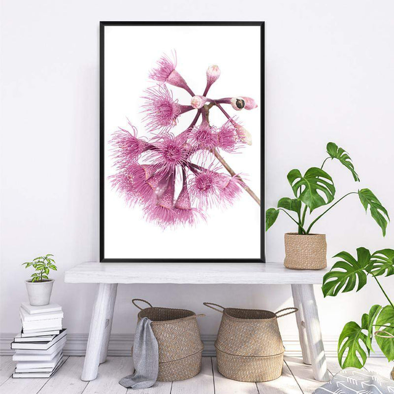 Native Gum Wildflower III-The Paper Tree-australian native,floral,flower,flowers,gum leaves,gum tree,native flowers,portrait,premium art print,purple,wall art,Wall_Art,Wall_Art_Prints,wild flowers