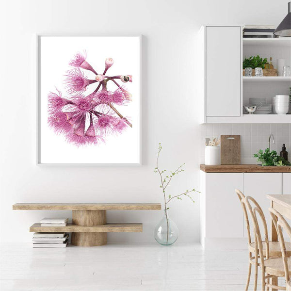 Native Gum Wildflower III-The Paper Tree-australian native,floral,flower,flowers,gum leaves,gum tree,native flowers,portrait,premium art print,purple,wall art,Wall_Art,Wall_Art_Prints,wild flowers