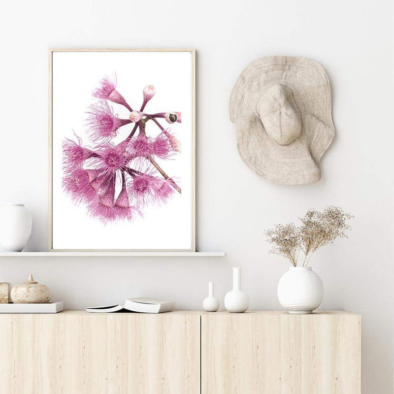 Native Gum Wildflower III-The Paper Tree-australian native,floral,flower,flowers,gum leaves,gum tree,native flowers,portrait,premium art print,purple,wall art,Wall_Art,Wall_Art_Prints,wild flowers