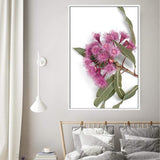 Native Gum Wildflower-The Paper Tree-australian native,floral,flower,flowers,gum leaves,gum tree,native flowers,portrait,premium art print,purple,wall art,Wall_Art,Wall_Art_Prints,wild flowers