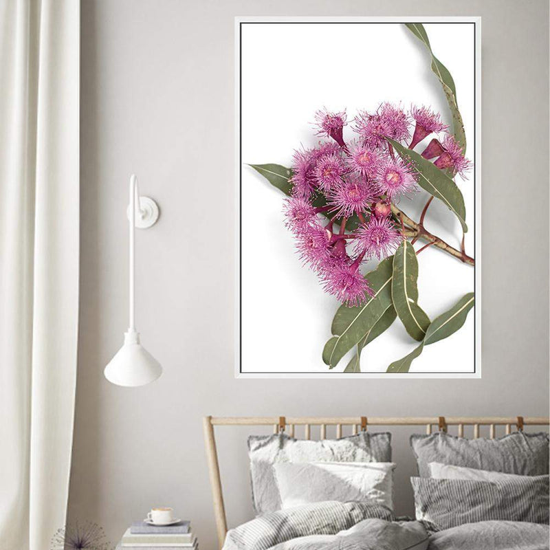 Native Gum Wildflower-The Paper Tree-australian native,floral,flower,flowers,gum leaves,gum tree,native flowers,portrait,premium art print,purple,wall art,Wall_Art,Wall_Art_Prints,wild flowers