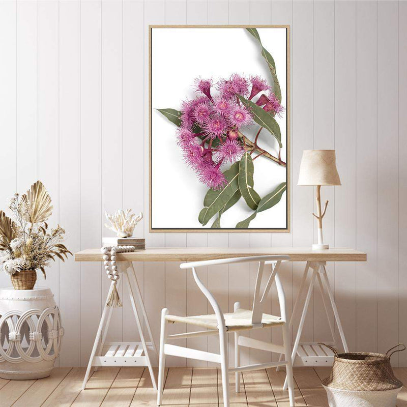 Native Gum Wildflower-The Paper Tree-australian native,floral,flower,flowers,gum leaves,gum tree,native flowers,portrait,premium art print,purple,wall art,Wall_Art,Wall_Art_Prints,wild flowers