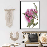 Native Gum Wildflower-The Paper Tree-australian native,floral,flower,flowers,gum leaves,gum tree,native flowers,portrait,premium art print,purple,wall art,Wall_Art,Wall_Art_Prints,wild flowers