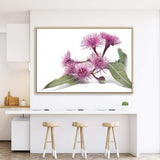 Native Gum Wildflower II-The Paper Tree-australian native,floral,flower,flowers,gum leaves,gum tree,native flowers,portrait,premium art print,purple,wall art,Wall_Art,Wall_Art_Prints,wild flowers