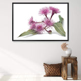 Native Gum Wildflower II-The Paper Tree-australian native,floral,flower,flowers,gum leaves,gum tree,native flowers,portrait,premium art print,purple,wall art,Wall_Art,Wall_Art_Prints,wild flowers