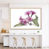 Native Gum Wildflower II-The Paper Tree-australian native,floral,flower,flowers,gum leaves,gum tree,native flowers,portrait,premium art print,purple,wall art,Wall_Art,Wall_Art_Prints,wild flowers