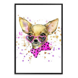 Watercolour Princess Pooches II-The Paper Tree-animal,Artwork,Chihuahua,dog,kids room,kids wall art,nursery,pink,pooch,portrait,premium art print,wall art,Wall_Art,Wall_Art_Prints,watercolor,Watercolour,watercolour art print,watercolour artwork,Watercolour_Animals,yellow