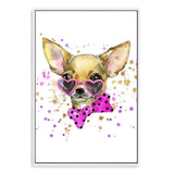 Watercolour Princess Pooches II-The Paper Tree-animal,Artwork,Chihuahua,dog,kids room,kids wall art,nursery,pink,pooch,portrait,premium art print,wall art,Wall_Art,Wall_Art_Prints,watercolor,Watercolour,watercolour art print,watercolour artwork,Watercolour_Animals,yellow