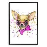 Watercolour Princess Pooches II-The Paper Tree-animal,Artwork,Chihuahua,dog,kids room,kids wall art,nursery,pink,pooch,portrait,premium art print,wall art,Wall_Art,Wall_Art_Prints,watercolor,Watercolour,watercolour art print,watercolour artwork,Watercolour_Animals,yellow