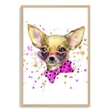 Watercolour Princess Pooches II-The Paper Tree-animal,Artwork,Chihuahua,dog,kids room,kids wall art,nursery,pink,pooch,portrait,premium art print,wall art,Wall_Art,Wall_Art_Prints,watercolor,Watercolour,watercolour art print,watercolour artwork,Watercolour_Animals,yellow