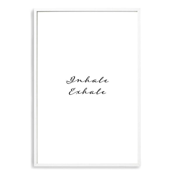 Inhale Exhale-The Paper Tree-black & white,black and white,boho,breathe,calm,exhale,hamptons,inhale,just relax,meditation,monochrome,motivational,neutral,portrait,premium art print,quote,relax,text,typography,wall art,Wall_Art,Wall_Art_Prints