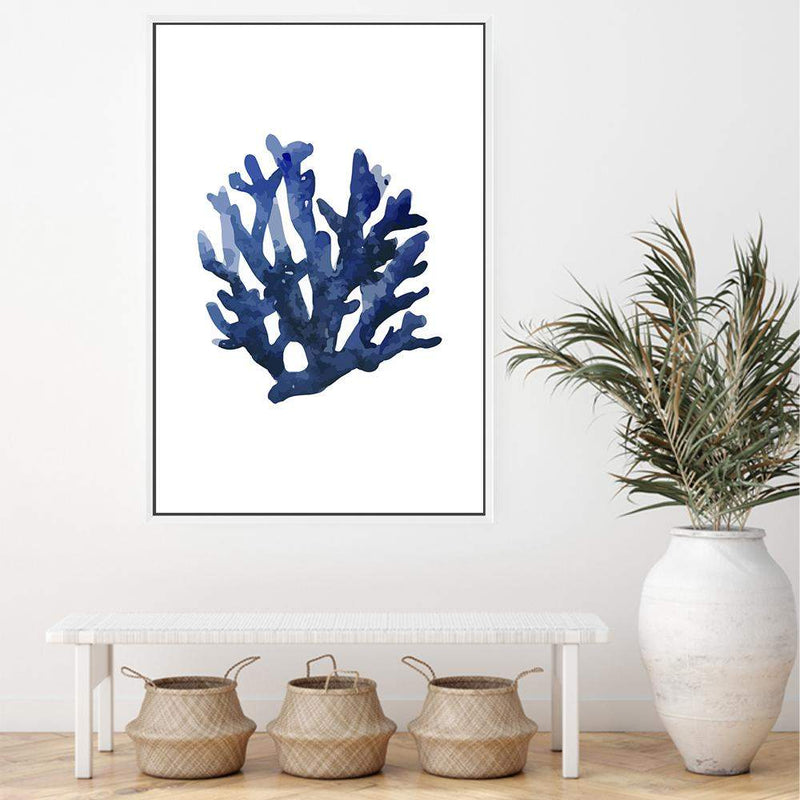 Navy Blue Coral II | Hamptons-The Paper Tree-Art_Prints,Artwork,BEACH,blue,blue coral,coastal,COASTAL ART,coral,Designer,HAMPTONS,navy,portrait,premium art print,wall art,Wall_Art,Wall_Art_Prints