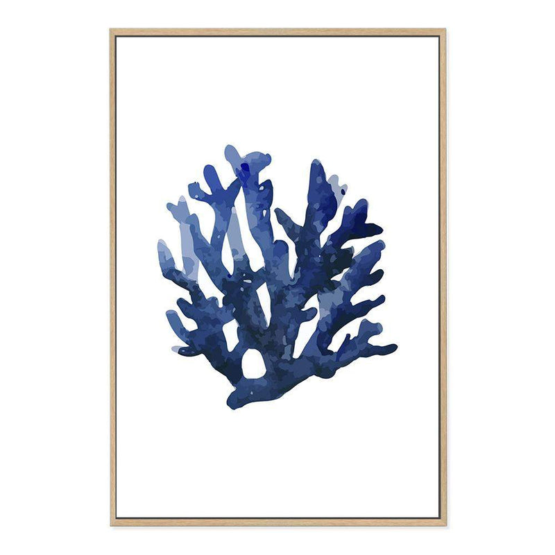 Navy Blue Coral II | Hamptons-The Paper Tree-Art_Prints,Artwork,BEACH,blue,blue coral,coastal,COASTAL ART,coral,Designer,HAMPTONS,navy,portrait,premium art print,wall art,Wall_Art,Wall_Art_Prints