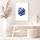 Navy Blue Coral II | Hamptons-The Paper Tree-Art_Prints,Artwork,BEACH,blue,blue coral,coastal,COASTAL ART,coral,Designer,HAMPTONS,navy,portrait,premium art print,wall art,Wall_Art,Wall_Art_Prints