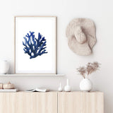 Navy Blue Coral II | Hamptons-The Paper Tree-Art_Prints,Artwork,BEACH,blue,blue coral,coastal,COASTAL ART,coral,Designer,HAMPTONS,navy,portrait,premium art print,wall art,Wall_Art,Wall_Art_Prints