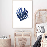 Navy Blue Coral II | Hamptons-The Paper Tree-Art_Prints,Artwork,BEACH,blue,blue coral,coastal,COASTAL ART,coral,Designer,HAMPTONS,navy,portrait,premium art print,wall art,Wall_Art,Wall_Art_Prints