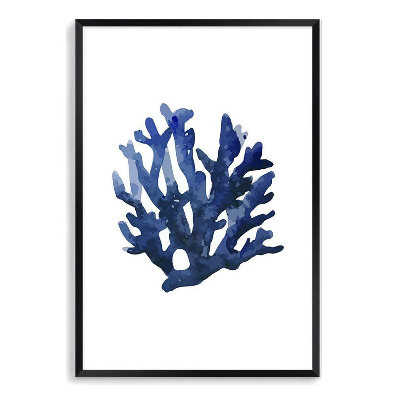 Navy Blue Coral II | Hamptons-The Paper Tree-Art_Prints,Artwork,BEACH,blue,blue coral,coastal,COASTAL ART,coral,Designer,HAMPTONS,navy,portrait,premium art print,wall art,Wall_Art,Wall_Art_Prints