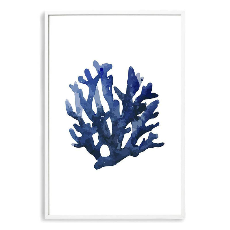 Navy Blue Coral II | Hamptons-The Paper Tree-Art_Prints,Artwork,BEACH,blue,blue coral,coastal,COASTAL ART,coral,Designer,HAMPTONS,navy,portrait,premium art print,wall art,Wall_Art,Wall_Art_Prints