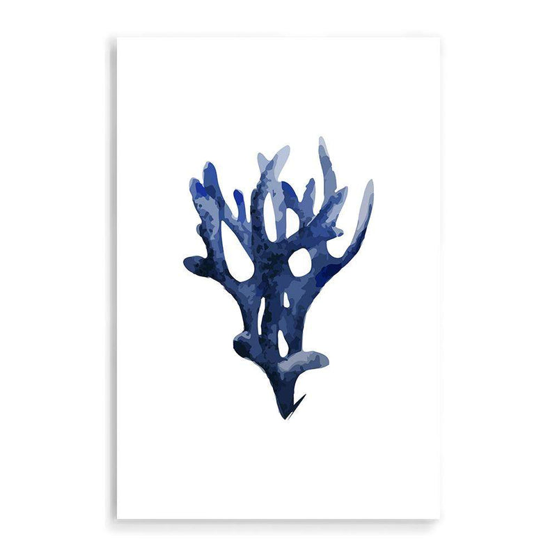 Navy Blue Coral III | Hamptons-The Paper Tree-Art_Prints,Artwork,BEACH,blue,blue coral,coastal,COASTAL ART,coral,Designer,HAMPTONS,navy,portrait,premium art print,wall art,Wall_Art,Wall_Art_Prints