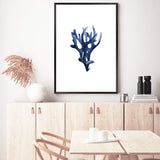 Navy Blue Coral III | Hamptons-The Paper Tree-Art_Prints,Artwork,BEACH,blue,blue coral,coastal,COASTAL ART,coral,Designer,HAMPTONS,navy,portrait,premium art print,wall art,Wall_Art,Wall_Art_Prints