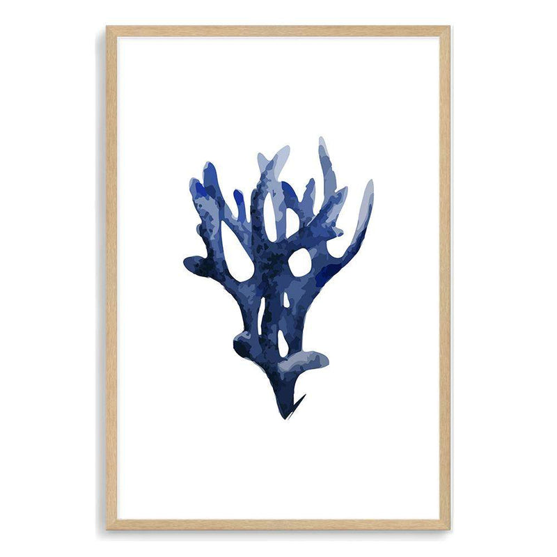 Navy Blue Coral III | Hamptons-The Paper Tree-Art_Prints,Artwork,BEACH,blue,blue coral,coastal,COASTAL ART,coral,Designer,HAMPTONS,navy,portrait,premium art print,wall art,Wall_Art,Wall_Art_Prints