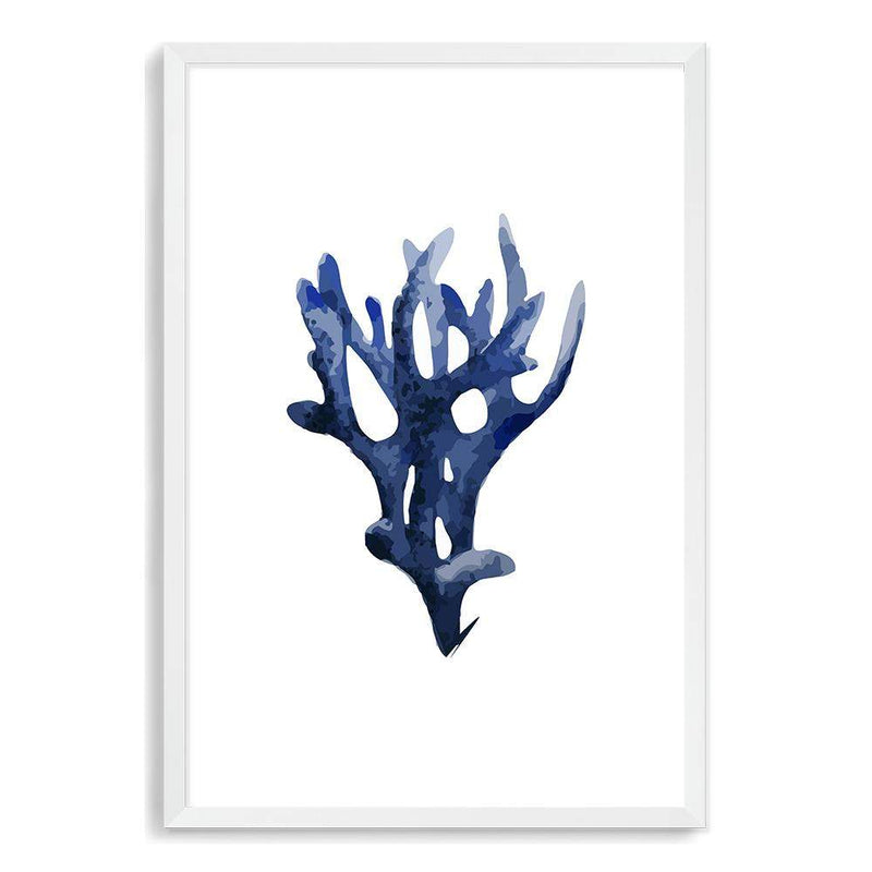 Navy Blue Coral III | Hamptons-The Paper Tree-Art_Prints,Artwork,BEACH,blue,blue coral,coastal,COASTAL ART,coral,Designer,HAMPTONS,navy,portrait,premium art print,wall art,Wall_Art,Wall_Art_Prints