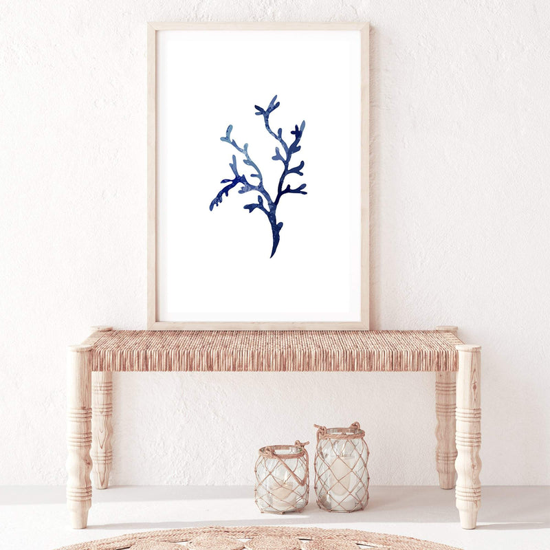 Navy Blue Coral IIIIII | Hamptons-The Paper Tree-Art_Prints,Artwork,BEACH,blue,blue coral,coastal,COASTAL ART,coral,Designer,HAMPTONS,navy,portrait,premium art print,wall art,Wall_Art,Wall_Art_Prints