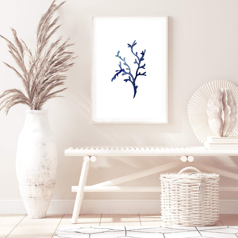 Navy Blue Coral IIIIII | Hamptons-The Paper Tree-Art_Prints,Artwork,BEACH,blue,blue coral,coastal,COASTAL ART,coral,Designer,HAMPTONS,navy,portrait,premium art print,wall art,Wall_Art,Wall_Art_Prints