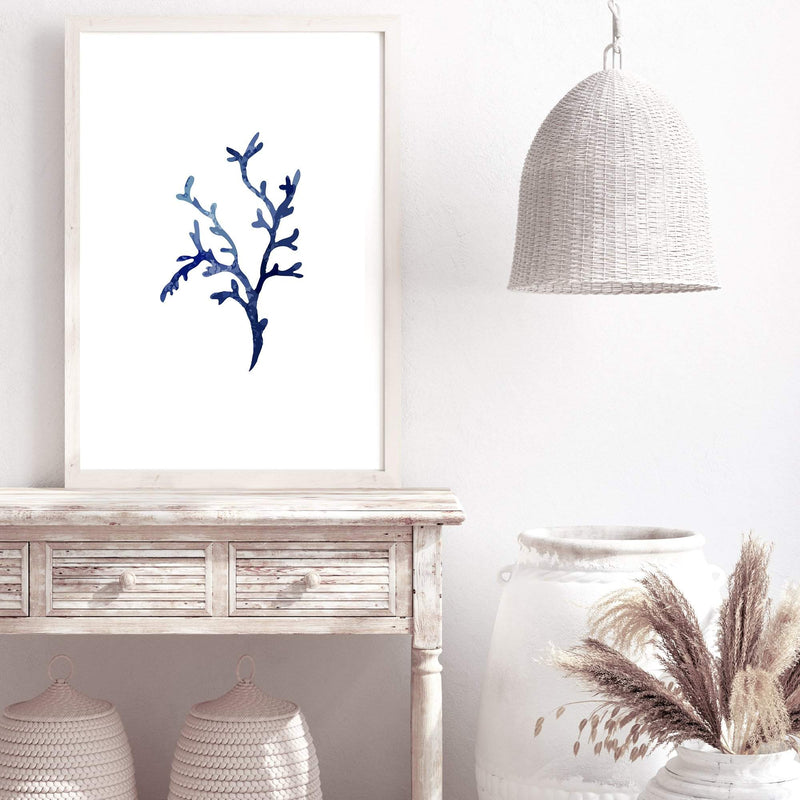 Navy Blue Coral IIIIII | Hamptons-The Paper Tree-Art_Prints,Artwork,BEACH,blue,blue coral,coastal,COASTAL ART,coral,Designer,HAMPTONS,navy,portrait,premium art print,wall art,Wall_Art,Wall_Art_Prints