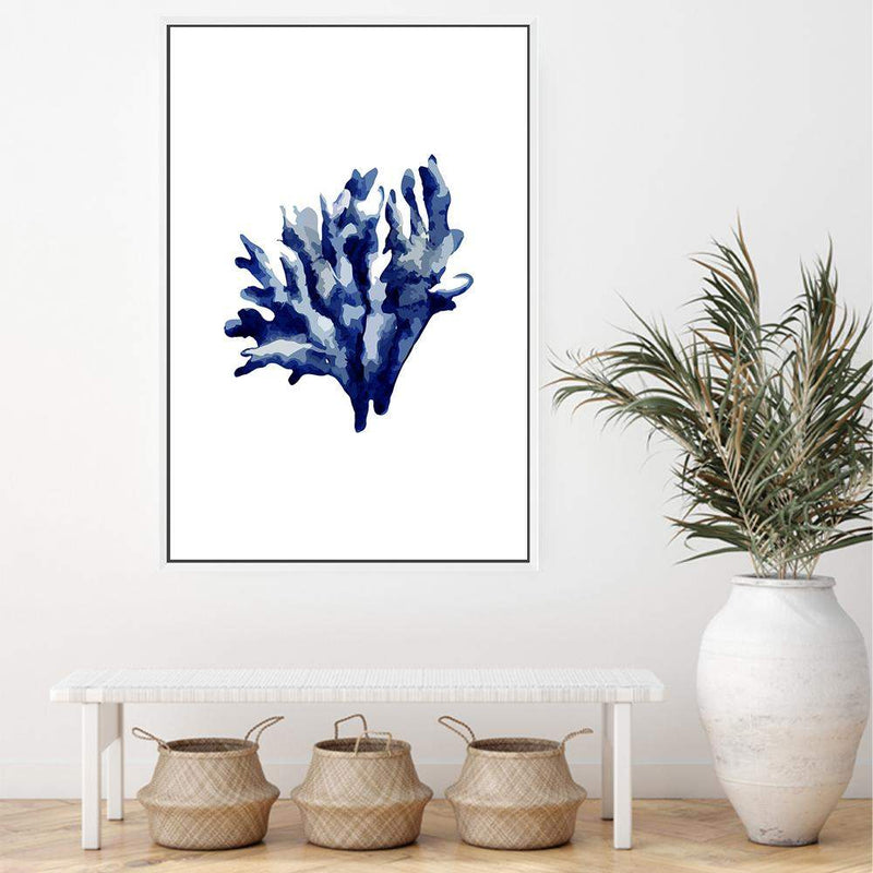 Navy Blue Coral IIII | Hamptons-The Paper Tree-Art_Prints,Artwork,BEACH,blue,blue coral,coastal,COASTAL ART,coral,Designer,HAMPTONS,navy,portrait,premium art print,wall art,Wall_Art,Wall_Art_Prints