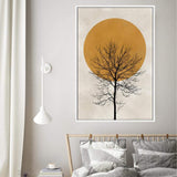 Autumn Sun-The Paper Tree-abstract,autumn,boho,modern,neutral,organic shape,portrait,premium art print,shape,silhouette,tree,wall art,Wall_Art,Wall_Art_Prints,winter,yellow