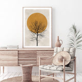 Autumn Sun-The Paper Tree-abstract,autumn,boho,modern,neutral,organic shape,portrait,premium art print,shape,silhouette,tree,wall art,Wall_Art,Wall_Art_Prints,winter,yellow